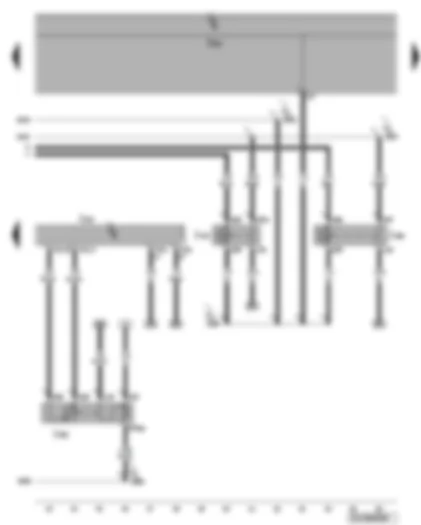 Wiring Diagram  VW PHAETON 2008 - Entry and start authorisation control unit - terminal 50 voltage supply relay - vehicle starter battery switch-over relay - vehicle starter battery switch-over relay