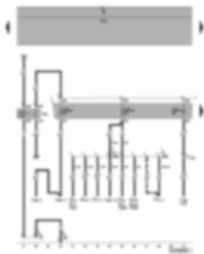Электросхемa  VW PHAETON 2015 - Реле 2 электропитания клеммы 15 - предохранители SB52 - SB53 - SB54