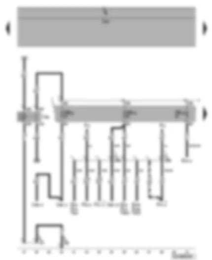 Wiring Diagram  VW PHAETON 2008 - Terminal 15 voltage supply relay 2 - fuses SB52 - SB53