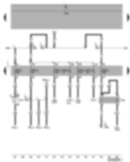 Электросхемa  VW PHAETON 2015 - Реле обогрева заднего стекла (контур 1) - предохранители SC6 - SC15 - SC23 - SC24 - SC25 - SC26 - SC27