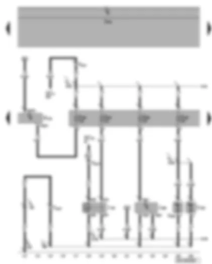Wiring Diagram  VW PHAETON 2015 - Rear DVD changer - fax unit and refrigerator relay - folding table motor - refrigerator