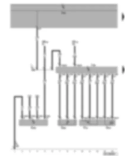 Wiring Diagram  VW PHAETON 2016 - Brake servo control unit - sensor for adaptive cruise control - potentiometer for diaphragm travel and ACC trip switch in brake servo - ACC brake intervention valve