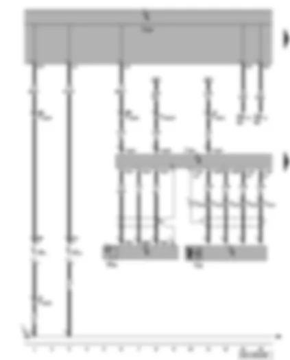 Wiring Diagram  VW PHAETON 2016 - Control unit for left headlight range control - left headlight dipped beam bulb - front left turn signal bulb - left side light bulb