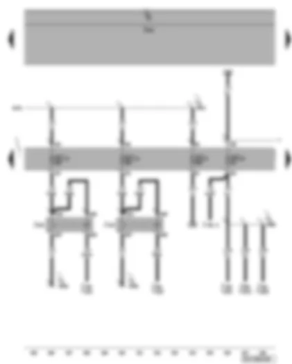 Wiring Diagram  VW PHAETON 2012 - Heated rear window relay (heater circuit 1) - heated rear window relay (heater circuit 2) - fuse SC8 - SC15 - SC16 - SC18