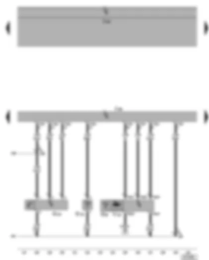 Wiring Diagram  VW PHAETON 2002 - Climatronic control unit - sunlight penetration photosensor 2 - centre vent temperature sender - dash panel temperature sensor - temperature sensor blower - interior
