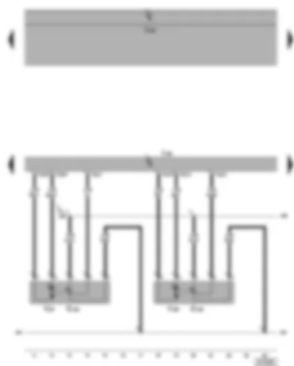 Wiring Diagram  VW PHAETON 2002 - Climatronic control unit - left design trim control motor - centre design trim control motor