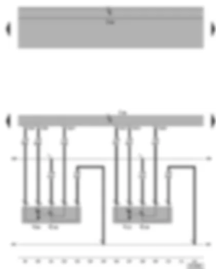 Wiring Diagram  VW PHAETON 2002 - Climatronic control unit - right defroster and chest vent flap control motor - indirect ventilation flap control motor