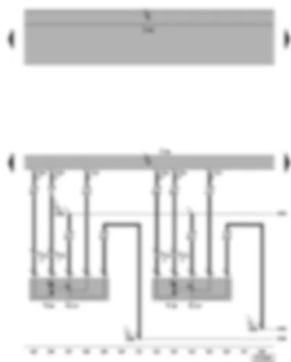 Wiring Diagram  VW PHAETON 2002 - Climatronic control unit - rear left footwell and defroster flap control motor - rear right footwell and defroster flap control motor