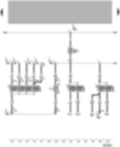 Wiring Diagram  VW PHAETON 2002 - Motronic current supply relay - self-diagnosis connection