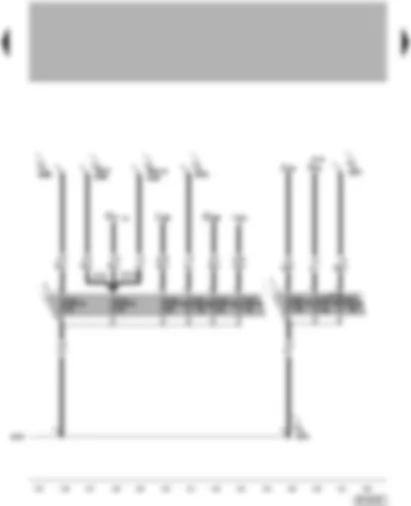 Wiring Diagram  VW PHAETON 2002 - Heated rear window relay - stage 1 - self-diagnosis connection