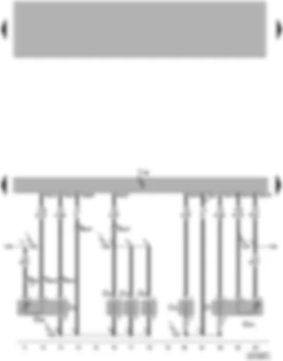 Электросхемa  VW PHAETON 2015 - Блок управления регулировки положения сиденья и рулевой колонки с функцией памяти - датчик температуры сиденья водителя - датчик температуры в спинке сиденья - нагревательный элемент боковой поддержки сиденья