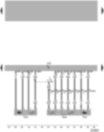 Электросхемa  VW PHAETON 2015 - Блок управления регулировки положения сиденья с функцией памяти - потенциометр и электродвигатель регулировки высоты поясничного подпора сиденья - электродвигатель регулировки наклона