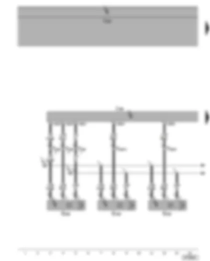 Wiring Diagram  VW PHAETON 2004 - Parking aid control unit - front left - centre - inner parking aid sender