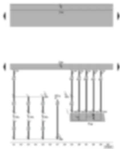 Wiring Diagram  VW PHAETON 2002 - Convenience system central control unit - luggage compartment light - rear lid lock unit