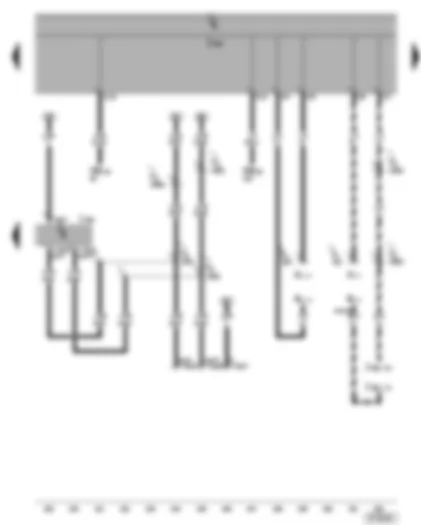 Wiring Diagram  VW PHAETON 2002 - Self-diagnosis connection - self-diagnosis connection (on left in luggage compartment)