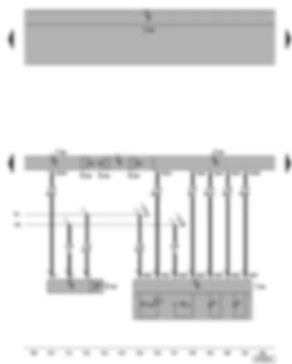 Wiring Diagram  VW PHAETON 2002 - Roof electronics control unit - rain and light detector sensor - garage door operation control unit - garage door opener button - aerial