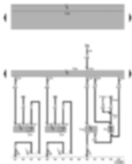 Wiring Diagram  VW PHAETON 2002 - Climatronic control unit - rear left footwell heater element - rear right footwell heater element - fresh air blower control unit - fresh air blower