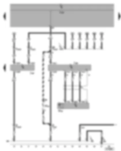 Wiring Diagram  VW PHAETON 2002 - Left headlight range control unit - left main beam gas discharge light control unit - left main beam