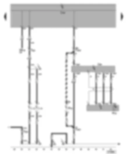 Wiring Diagram  VW PHAETON 2002 - Fog light - right main beam gas discharge light control unit - right main beam