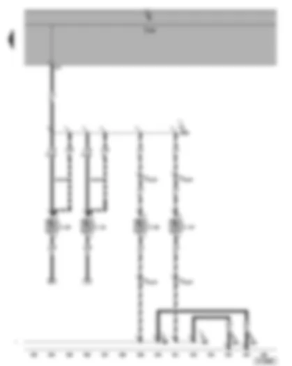 Wiring Diagram  VW PHAETON 2002 - Front footwell illumination - rear footwell illumination bulb