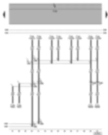 Wiring Diagram  VW PHAETON 2002 - Connection for: Airbag control unit - brake servo control unit - Motronic control unit - engine control unit - engine control unit -2- - automatic gearbox control unit