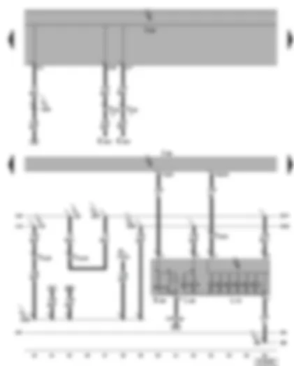 Wiring Diagram  VW PHAETON 2002 - Climatronic control unit - rear left vent button in centre console