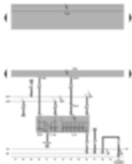 Wiring Diagram  VW PHAETON 2002 - Climatronic control unit - rear right vent button in centre console
