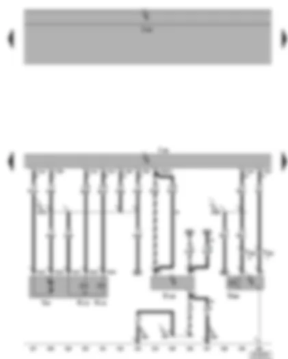 Wiring Diagram  VW PHAETON 2002 - Climatronic control unit - left heat regulation valve - right heat regulation valve - coolant circulation pump - air quality sensor - air conditioning system compressor regulating valve