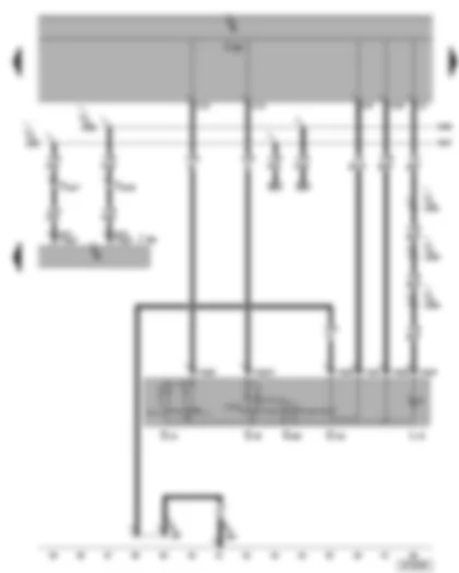 Wiring Diagram  VW PHAETON 2002 - Driver door control unit - mirror adjustment switch - mirror adjustment changeover switch - exterior mirror heater button - fold-in mirror switch