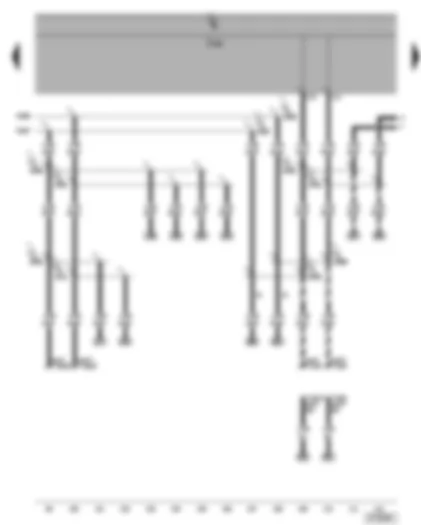 Wiring Diagram  VW PHAETON 2002 - Self-diagnosis connection (on left in luggage compartment)
