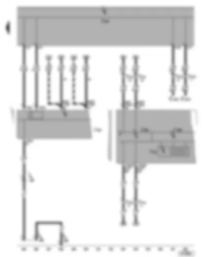 Wiring Diagram  VW PHAETON 2002 - Dash panel insert - control unit for front display and information control panel - data bus diagnosis interface