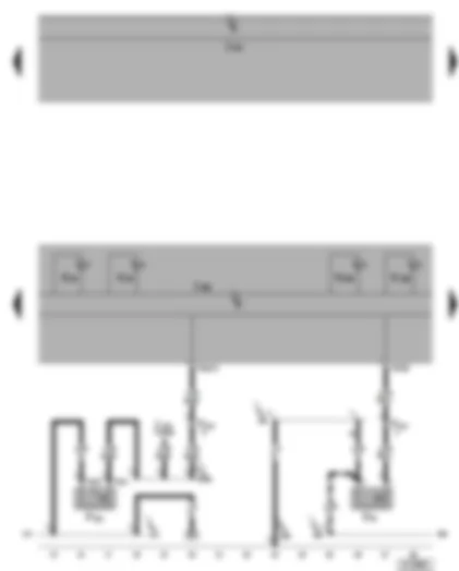 Wiring Diagram  VW PHAETON 2002 - Dash panel insert - contact switch for parking brake - brake fluid level warning contact - exhaust emissions warning lamp - glow period warning lamp - auxiliary heater and automatic light control warning lamp