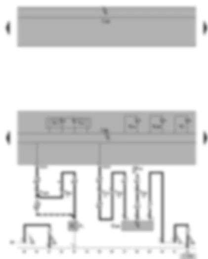 Wiring Diagram  VW PHAETON 2002 - Dash panel insert - oil pressure switch - oil level/oil temperature sender - oil temperature gauge - oil pressure warning lamp - CCS warning lamp - main beam warning lamp - day driving lights warning lamp