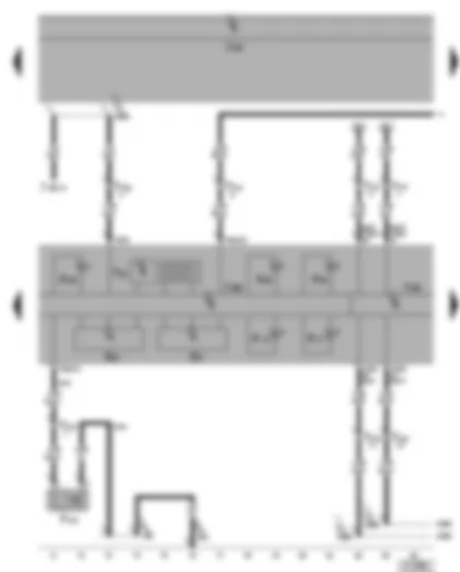 Wiring Diagram  VW PHAETON 2002 - Dash panel insert - tank cap closed indicator - speedometer - rev counter - turn signal warning lamps - rear fog lamp warning lamp - fog lights warning lamp - display in dash panel insert