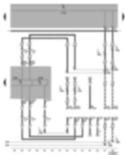 Wiring Diagram  VW PHAETON 2002 - Dash panel insert - self-diagnosis connection (front)