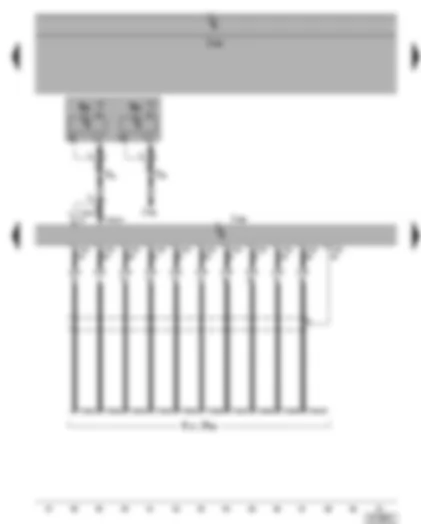 Wiring Diagram  VW PHAETON 2002 - Telephone / telematics control unit - navigation aerial (GPS) - radio/telephone/navigation (GPS) aerial