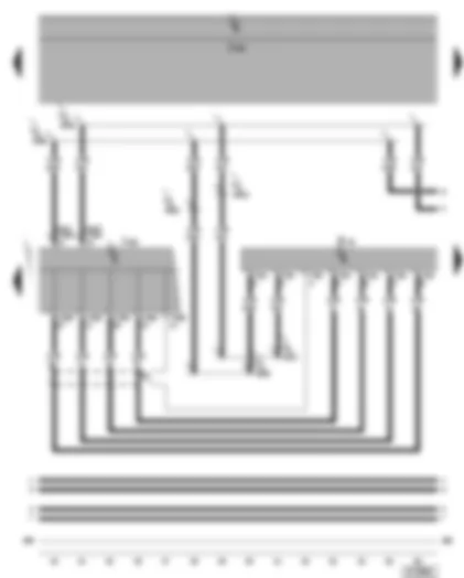 Wiring Diagram  VW PHAETON 2002 - Control unit for display and information control panel at front - TV tuner