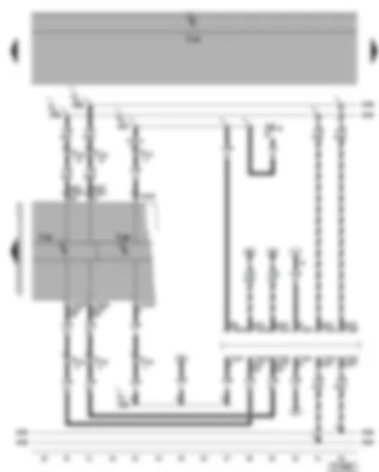 Wiring Diagram  VW PHAETON 2002 - Dash panel insert - front self-diagnosis connection