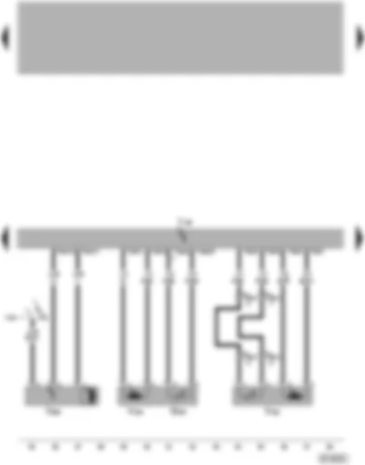 Электросхемa  VW PHAETON 2015 - Блок управления регулировки положения сиденья и рулевой колонки с функцией памяти - Датчик изменения высоты сиденья - электродвигатели регулировки высоты и глубины сиденья