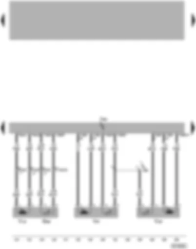 Электросхемa  VW PHAETON 2015 - Блок управления регулировки положения сиденья с функцией памяти - датчик и электродвигатель регулировки продольного положения поясничного подпора
