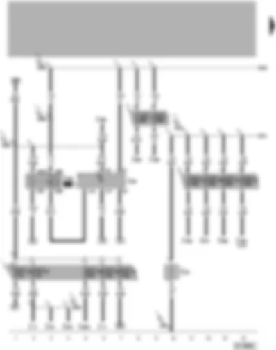 Wiring Diagram  VW PHAETON 2002 - Onboard supply battery switch-over relay - battery monitor control unit - suppression condenser