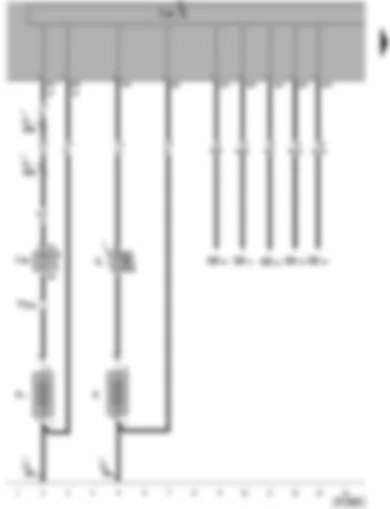 Wiring Diagram  VW PHAETON 2004 - Onboard supply control unit - battery - second battery - battery parallel circuit relay