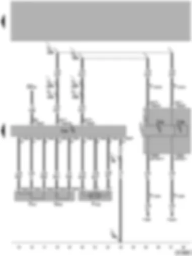 Электросхемa  VW PHAETON 2015 - Блок управления усилителя тормозов - выключатели адаптивного круиз-контроля - комбинация приборов - диагностический интерфейс шин данных - клапан вмешательства круиз-контроля при торможении - диагностический разъём
