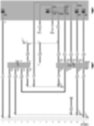 Wiring Diagram  VW PHAETON 2004 - Entry and start authorisation control unit - terminal 15 voltage supply relay - battery monitor control unit