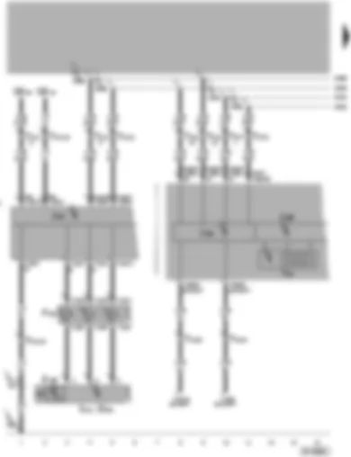 Wiring Diagram  VW PHAETON 2004 - Steering column electronics control unit - airbag coil connector/return spring with slip ring - multi-function buttons on steering wheel - dash panel insert - self-diagnosis connection