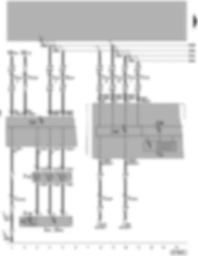 Wiring Diagram  VW PHAETON 2004 - Steering column electronics control unit - airbag coil connector/return spring with slip ring - multifunction buttons on steering wheel - dash panel insert - self-diagnosis connection