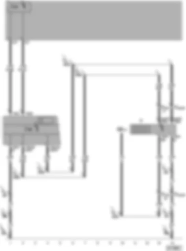 Wiring Diagram  VW PHAETON 1988 - Front information display and operating unit control unit - analogue clock