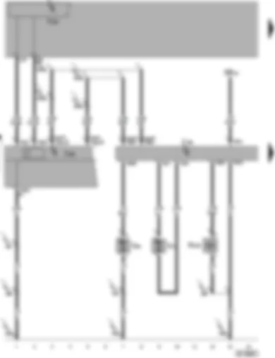 Wiring Diagram  VW PHAETON 2004 - Front information display and operating unit control unit - heater control unit - combustion air blower - metering pump - heater coolant circuit shut-off valve
