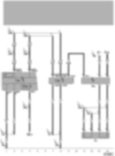 Wiring Diagram  VW PHAETON 1988 - Front information display and operating unit control unit - Climatronic control unit