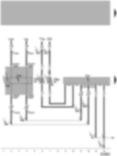 Wiring Diagram  VW PHAETON 2004 - Rear seat adjustment with memory control unit - dash panel insert - self-diagnosis connection